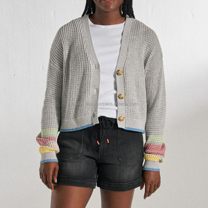 European American Men Women's Winter V-Neck Knitted Cardigan Wool/Acrylic Covered Button Closure Anti-Pilling Quick Dry Full - Product Image 4