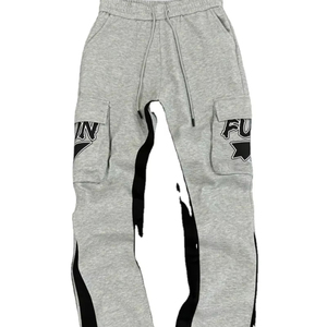 Pantalones Jogger Acampanados para Mujer al por Mayor, de Cintura Media, de Poliéster/Algodón, Transpirables, Ecológicos, Suaves, Holgados, de Pierna Ancha Recta - Product Image 1