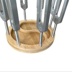 Ensemble de diapasons professionnels pour chakras, très demandé, avec support - 8 pièces - incluant le diapason pour la vocation spirituelle - Product Image 1