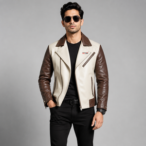 Chaqueta de Cuero Casual para Hombre, Nueva Colección 2026, Logotipo Personalizado, Diseño de Marca, Venta al Por Mayor, Tallas Grandes, Servicio OEM - Product Image 1