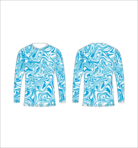 เสื้อยืดแขนยาวลายพรางสีดำขาวสำหรับผู้ชาย ลายหินอ่อนแบบนามธรรม คอกลม เสื้อยืดลำลอง สตรีทแวร์ เสื้อสำหรับออกกำลังกาย - Product Image 5