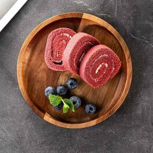 Assiettes à dîner et plateaux de service faits à la main en bois d'acacia respectueux de l'environnement-Décoration intérieure moderne pour charcuterie de fruits et apéritifs - Product Image 3