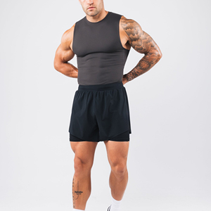 Camisetas sin mangas Gava Wear personalizadas de poliéster de secado rápido, ajustadas, para correr, gimnasio, deportes, con estampado por transferencia de calor, sublimadas para hombre. - Product Image 1