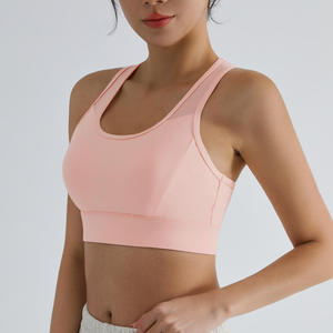 Women’s Racerback Sports <b>Bra</b> <b>Open</b> Back Design Adjustable Hook Closure Yoga Fitness Workout Crop Top Activewear - Product Image 6