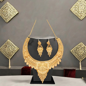 Wholesale 14K 18K 24K Gold Filled Traditional Design Necklaces, Forming Short Necklaces, Brass Gold Plated Fashion Jewelry Set. - Product Image 4
