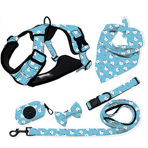 Pita Poliester Motif Hewan Rantai Emas Tali Tarik Otomatis Kalung Anjing Mewah Serbaguna <span class=keywords><strong>Harness</strong></span> Reflektif Ramah Lingkungan - Product Image 5