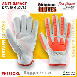 Top Quality Impact Protective Custom <b>Driver</b> <b>Gloves</b> for Daily Use 2024 Wholesale Impact <b>Driver</b> <b>Glove</b> Leather <b>Gloves</b> From Pakistan - Product Image 3
