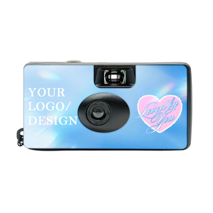 Cámara de un Solo Uso Manual de 35 mm con Diseño Personalizado LOMOPIE, Enfoque Fijo, Cuerpo de Plástico, Holográfica, con Patrón de Corazón - Product Image 1