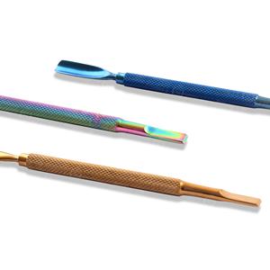 Empujador de cutículas, herramienta profesional para el cuidado de las uñas, herramienta de manicura de doble punta de acero inoxidable para técnicos de uñas de salón - Product Image 2