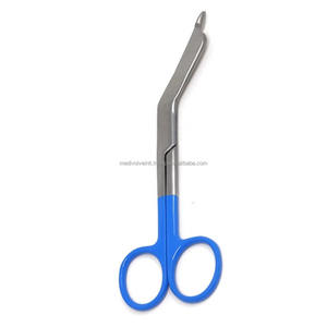 Ciseaux pour infirmières Lister allemands, 5,5 pouces, acier inoxydable, manche bleu, manuels, certifiés CE ISO, qualité hospitalière, durables, OEM ODM - Product Image 1