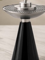 Mabkhara moderne noire, brûleur d'encens indien en métal argenté et résine, bois de santal, fait main, anti-odeur, décoration de luxe pour la maison, Ramadan