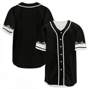 เสื้อเบสบอลผู้ชายแบบ OEM ติดกระดุม แขนสั้น สไตล์ฮิปสเตอร์ ฮิปฮอป ชุดกีฬา เสื้อเบสบอลแบบกำหนดเอง เสื้อเปล่า ขายส่ง - Product Image 4
