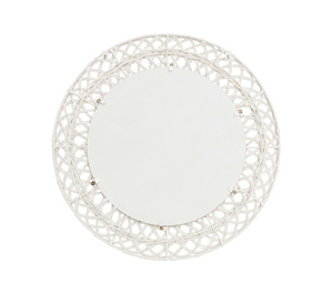 Miroir mural élégant en rotin avec cadre tissé, miroir décoratif en fibres naturelles fait à la main pour la chambre à coucher, le salon et la décoration bohème - Product Image 3