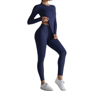 Leggings de sport taille haute sans couture pour femme, séchage rapide, extensibles, pour la course, le yoga, la gym, le fitness et l'entraînement - Product Image 1