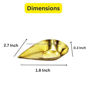 Diya en laiton de qualité supérieure, vente en gros, diya en laiton indien pour les rituels religieux hindous, diya en laiton indien, coffret cadeau Diwali de 4 pièces - Product Image 2