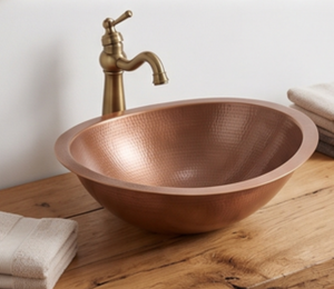 Évier en cuivre de luxe au design moderne et tendance, finition artisanale durable, idéal pour les cuisines et salles de bain élégantes - Product Image 5