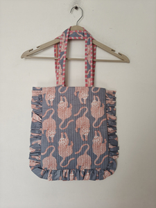 <span class=keywords><strong>Borsa</strong></span> tote per laptop <span class=keywords><strong>con</strong></span> stampa scimmia, bordi arricciati, tracolla, in cotone trapuntato, per uso quotidiano, design protettivo - Product Image 1