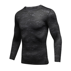 Printed Rash Guard Tee <b>Men</b> Long Sleeve Base Layer T-<b>Shirt</b> Spandex Polyester Sports <b>Compression</b> Top <b>Men</b> Workout Wear Tight <b>Shirt</b> - Product Image 6