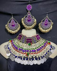 Conjuntos de Joyería Afgana Clásica con Motivos de Monedas Solares y Cadenas Metálicas Trenzadas para una Estética Auténtica de Guerrero Tribal - Product Image 1