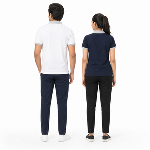 Chemises de golf pour hommes en polyester/coton uni, respirantes, 200 g/m², avec logo personnalisé brodé et imprimé, vente en gros - Product Image 3