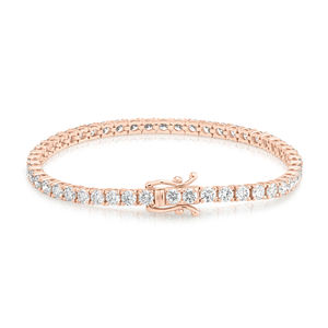 Pulsera de tenis de oro de 14K para mujer con diamantes cultivados en laboratorio de 5.4 CT, corte brillante, de lujo, para compromiso o boda, certificada por IGI, con baño de rodio - Product Image 6