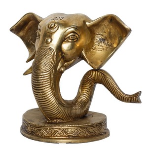 Excellent Quality Luxury Polished <b>Gold</b>-Plated Brass Modern/Antique Musical Ganesh Ji <b>Statue</b> Home Vastu Temple Decoration Factory - Product Image 3