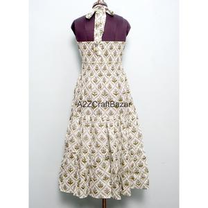 Hot Sale Tropical Floral Cotton Maxi <b>Dress</b> for Women <b>Boho</b> Halter Neck <b>Summer</b> Beachwear Resort Holiday <b>Dress</b> - Product Image 5