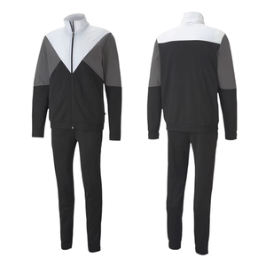 High Quality Acid <b>Wash</b> Lightweight Custom Color Block <b>Tech</b> Fleece Track Suit for Men Private Label Jogger Set Casual for Autumn - Product Image 5