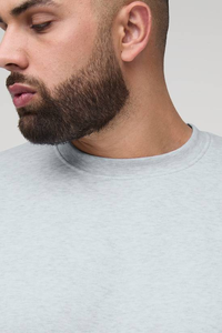 Nouveau sweat-shirt à col rond pour homme en molleton, impression par transfert thermique, 100% coton, 350 g/m², uni, teint, hiver - Product Image 3