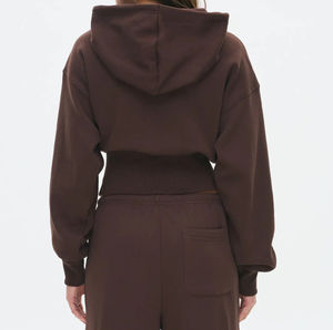 เสื้อฮู้ดดี้ผู้หญิง ระบายอากาศได้ดี ไม่เป็นขุย ขายส่ง รับสกรีนโลโก้ เสื้อครอปท็อปผ้าฝ้ายสำหรับผู้หญิง - Product Image 3