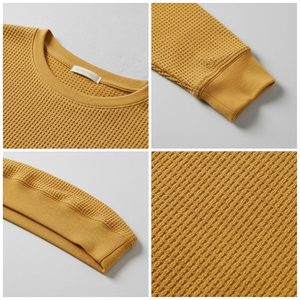 เสื้อยืดแขนยาวผู้หญิงคุณภาพสูง OEM ขายส่ง ผ้าคอตตอนเจอร์ซีย์ริบสีเทา ผ้าฝ้ายแท้ - Product Image 5