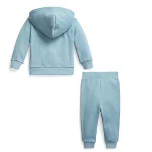 Ensemble deux pièces à capuche pour enfants, coupe slim, en coton, manches longues, style décontracté, collection automne - Product Image 2