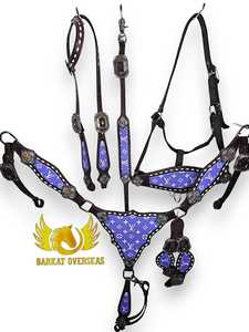 Luxury Genuine Leather Soft Natural Leather Lightweight Multicolor Durable English Western Saddle Tack Horse-Breast Collar - Product Image 4