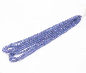 Cuentas Rondelle facetadas de tanzanita natural 3,5-5,5 MM 16 pulgadas piedras preciosas naturales minimalistas para la fabricación de joyas - Product Image 2