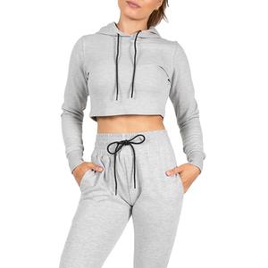 Sweat-shirts de sport de haute qualité en gros, logo personnalisé, crop top à capuche pour femmes, vêtements de sport décontractés et tendance - Product Image 1