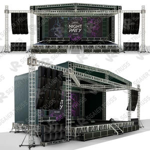 Sistema de torres de aluminio para altavoces line array, estructura de escenario para conciertos, sistema de truss resistente para iluminación y audio de escenario. - Product Image 2