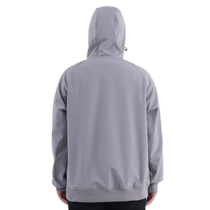 Sweat à capuche respirant en polaire blanc de haute qualité pour homme, imprimé signature, design décontracté avec fermeture éclair, faible MOQ, 100 % coton pour l'hiver - Product Image 2