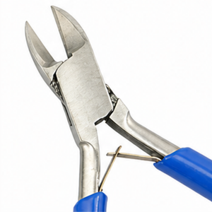 Precision Diagonal Cutting Pliers Blue Handle Stainless Steel Jewelry Tool for DIY <b>Wire</b> <b>Craft</b> and Fine Jewelry Setting - Product Image 2