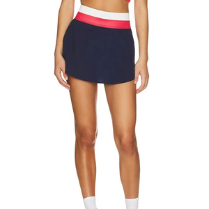 Women Color Blocked Pickleball uniforms Set Scoop Neck Tank Top And <b>Skirt</b> Athletic Wear Moisture Wicking Breathable Quick Dry - Product Image 3
