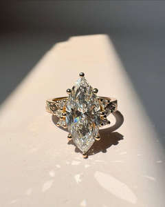 IGI/GIA Lab Grown Cut Diamond Vintage 14K Anillo de boda/compromiso amarillo Unisex Oro blanco fino para fiesta de aniversario-Worthy - Product Image 4