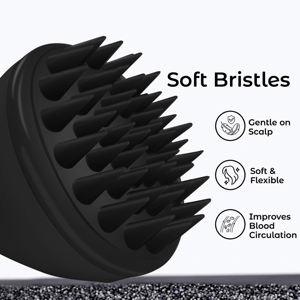 OTICA Silicone <b>Round</b> Hair <b>Brush</b> with Scalp Massage Detangling Comb for Hair & Scalp Care - Product Image 2