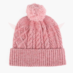 Unisex Solid Color Acrylic <b>Beanie</b> Hat 56-58CM Casual Winter Knitted Cap <b>with</b> <b>Pom</b> <b>Pom</b> for Adults - Product Image 4