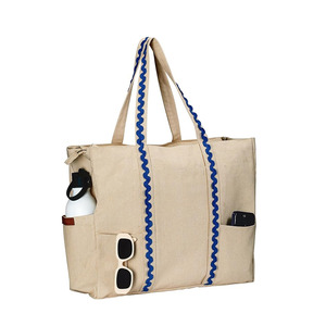 Sac fourre-tout en cuir pour femme, très tendance, en cuir véritable, sac à main de luxe avec fermeture éclair, léger et élégant pour l'extérieur - Product Image 4
