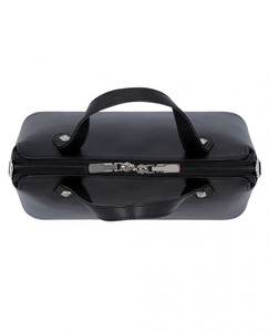Sac à main élégant en cuir véritable noir de haute qualité pour femme avec fermeture éclair, deux poignées de transport, bandoulière, vente en gros, personnalisation OEM du logo et des couleurs - Product Image 3