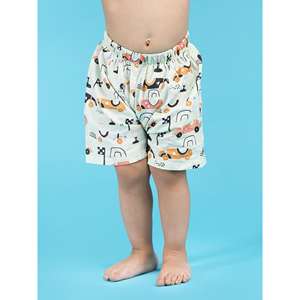 Polka Tots Half Sleeves Racing car Print Shirt Shorts-Verde claro - Product Image 4