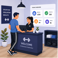 Logiciel intelligent de gestion de salle de sport : Enregistrement des membres, planification des entraînements, suivi des présences, version Internet Linux/MAC, en stock