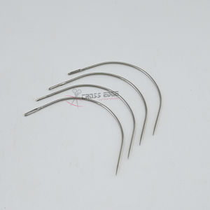 Aiguilles professionnelles de couture de perruques courbées en C pour l'application d'extensions capillaires - Product Image 1