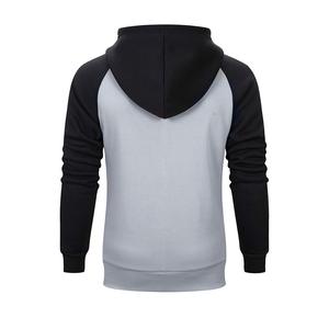 เสื้อฮู้ดแขนราแกลนคลาสสิกสำหรับผู้ชาย เสื้อสเวตเชิ้ตมีฮู้ดแบบสวมหัว ผ้าโพลีเอสเตอร์เนื้อหนา รับสกรีนโลโก้ด้านหน้า แห้งเร็ว มีกระเป๋า - Product Image 2