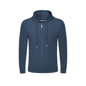 Mens Zipper Hoodies Cotton Fleece Full Zip <b>Sweatshirt</b> Adjustable Hood Soft Warm Casual Everyday Wear - Product Image 5