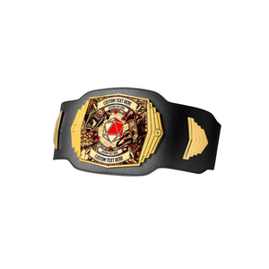 Cinturón de Campeonato Personalizable con Texto y Diseño Personalizados, Cinturón Negro y Dorado para Deportes, Videojuegos y Eventos Especiales - Product Image 6